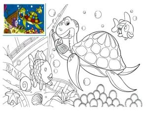 Deniz Canlılar boyama sayfası,  coloring page, Sualtı dünyası boyama sayfası, 