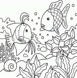 Deniz Canlılar boyama sayfası,  coloring page, Balık aşkı, 