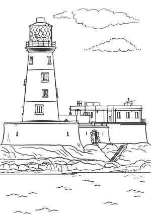 Deniz Feneri boyama sayfası,  coloring page, Longstone Deniz Feneri, 