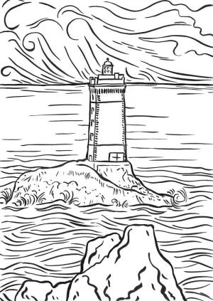 Deniz Feneri boyama sayfası,  coloring page, Çocuklar için deniz feneri, 