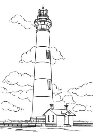 Deniz Feneri boyama sayfası,  coloring page, Bodie Adası Deniz Feneri, 