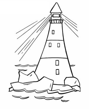 Deniz Feneri boyama sayfası,  coloring page, Basit Deniz Feneri, 