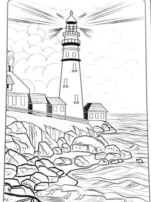 Deniz Feneri boyama sayfası,  coloring page, Muhteşem Deniz Feneri, 