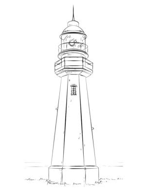 Deniz Feneri boyama sayfası,  coloring page, Düşük nokta Deniz Feneri, 