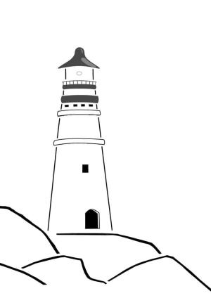 Deniz Feneri boyama sayfası,  coloring page, Deniz feneri ücretsiz çizim, 