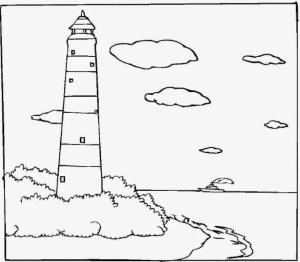 Deniz Feneri boyama sayfası,  coloring page, Çocuklara deniz feneri ücretsiz, 