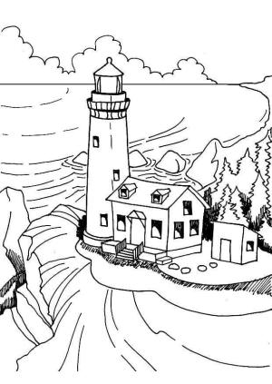 Deniz Feneri boyama sayfası,  coloring page, Deniz feneri resim, 