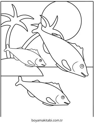 Deniz Hayvanları boyama sayfası – yaratıcılık, eğlenceli etkinlik