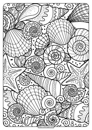 Deniz Kabuğu boyama sayfası,  coloring page, Yazdırılabilir Deniz Kabuğu, 