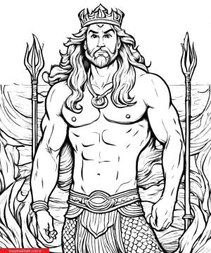 Deniz Kızı boyama sayfası, Mermaid coloring page, , 