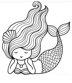 Deniz Kızı boyama sayfası, Mermaid coloring page, Denizkızı Ücretsiz, 