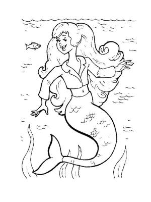 Deniz Kızı boyama sayfası, Mermaid coloring page, Yazdırılabilir Sevimli Deniz Kızı ücretsiz, 