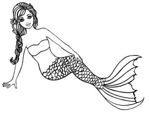 Deniz Kızı boyama sayfası, Mermaid coloring page, Muhteşem Denizkızı ücretsiz, 