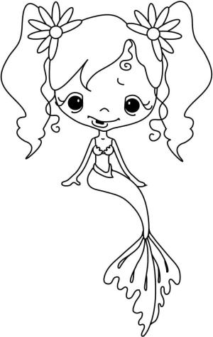 Deniz Kızı boyama sayfası, Mermaid coloring page, Şirin denizkızı, 