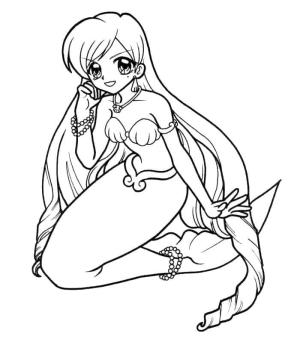 Deniz Kızı boyama sayfası, Mermaid coloring page, Ücretsiz Yazdırılabilir Deniz Kızı, 