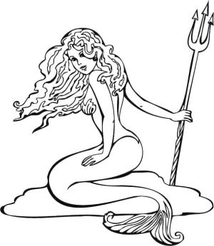 Deniz Kızı boyama sayfası, Mermaid coloring page, Muhteşem Deniz Kızı, 