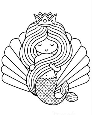 Deniz Kızı boyama sayfası, Mermaid coloring page, Denizkızı Çizimi, 