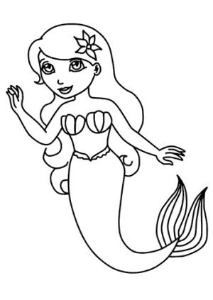 Deniz Kızı boyama sayfası, Mermaid coloring page, Deniz Kızı çizimi, 