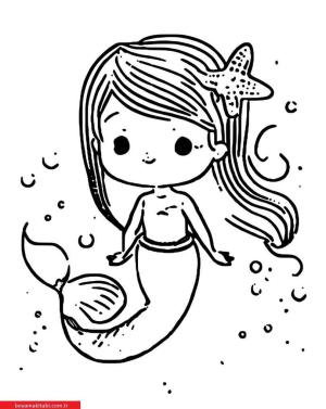 Deniz Kızı boyama sayfası, Mermaid coloring page, , 