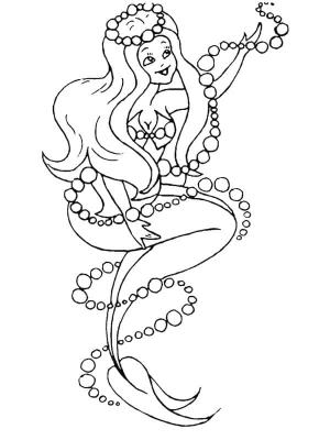 Deniz Kızı boyama sayfası, Mermaid coloring page, Mutlu Deniz Kızı Yazdırılabilir, 