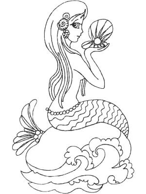 Deniz Kızı boyama sayfası, Mermaid coloring page, Güzel Deniz Kızı Yazdırılabilir, 