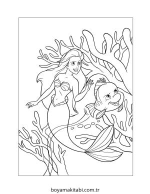 Deniz Kızı boyama sayfası – yaratıcılığı geliştirir, keyifli zaman