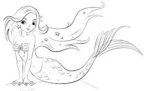 Deniz Kızı boyama sayfası, Mermaid coloring page, Deniz Kızı Seksi, 