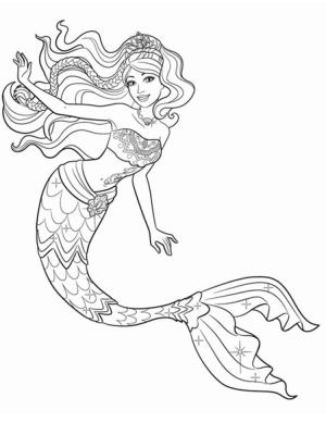 Deniz Kızı boyama sayfası, Mermaid coloring page, Barbie Deniz Kızı, 