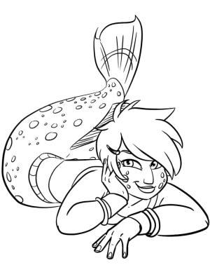 Deniz Kızı boyama sayfası, Mermaid coloring page, Yazdırılabilir Deniz Kızı Karikatürü, 