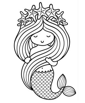 Deniz Kızı boyama sayfası, Mermaid coloring page, Denizkızı Çizim sanatı, 