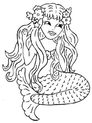 Deniz Kızı boyama sayfası, Mermaid coloring page, Hawaii Denizkızı, 