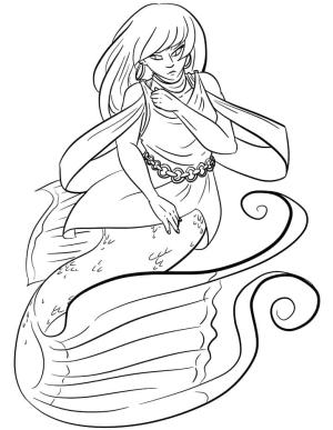 Deniz Kızı boyama sayfası, Mermaid coloring page, Büyüleyici Deniz Kızı, 