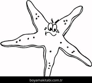 Deniz Yıldızı boyama sayfası – yaratıcılığı geliştirir, keyifli zaman