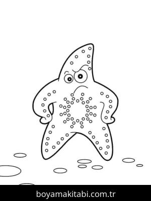 Deniz Yıldızı boyama sayfası – yaratıcılık, eğlenceli etkinlik