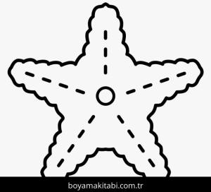Deniz Yıldızı boyama sayfası – renkli çizimler, okul öncesi