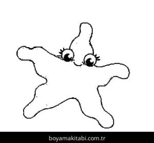 Deniz Yıldızı boyama sayfası – boyama etkinliği, çocuk aktivitesi