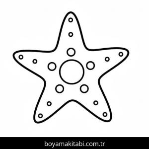 Deniz Yıldızı boyama sayfası – eğitici aktivite, yaratıcılık