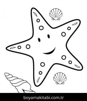 Deniz Yıldızı boyama sayfası – ücretsiz yazdır, boyama etkinliği
