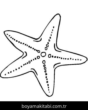 Deniz Yıldızı boyama sayfası – evde etkinlik, ücretsiz yazdır