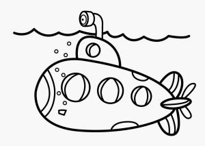 Denizaltı boyama sayfası,  coloring page, Mini Submarine, 