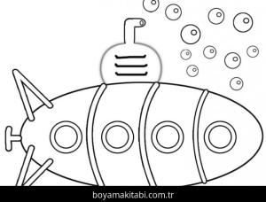Denizaltı boyama sayfası – sevimli karakter, sanatsal çalışma