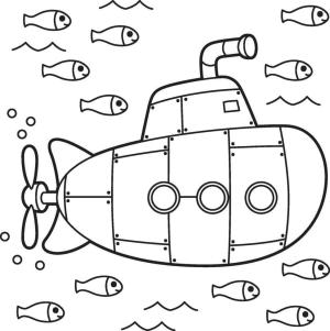 Denizaltı boyama sayfası,  coloring page, Denizaltı Sayfası Ücretsiz, 