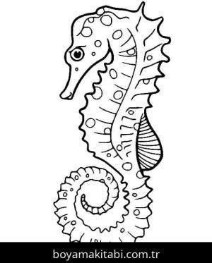 Denizatı boyama sayfası – okul öncesi, evde etkinlik