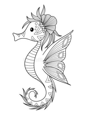 Denizatı boyama sayfası,  coloring page, Muhteşem denizatı, 