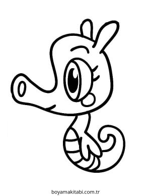 Denizatı boyama sayfası – boyama çalışması, yaratıcılığı geliştirir