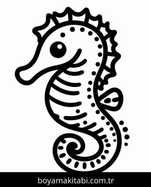 Denizatı boyama sayfası – yaratıcılık, eğlenceli etkinlik