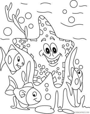 Denizyıldızı boyama sayfası,  coloring page, Yıldız ve Balık, 