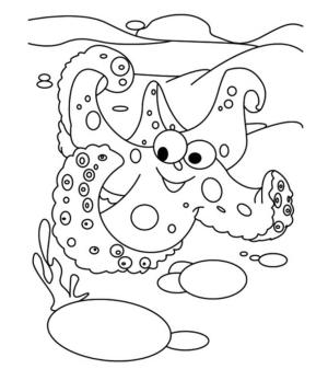 Denizyıldızı boyama sayfası,  coloring page, Deniz Yıldızı, 