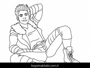 Descendants boyama sayfası – sanatsal çalışma, çocuklar için