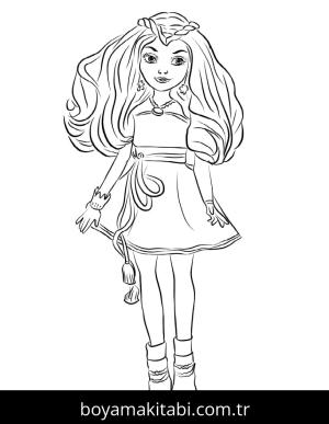 Descendants boyama sayfası – çocuklar için, çizgi film temalı